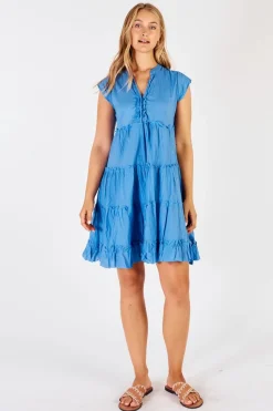 Lula Life Gwen Dress - Periwinkle - LL16 Discount