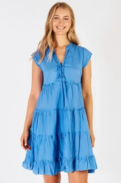 Lula Life Gwen Dress - Periwinkle - LL16 Discount