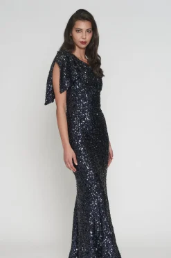 Romance Gwyneth Sequence Dress - Navy - Rom9 New