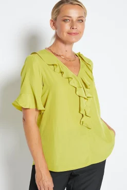 Philosophy Hailey Frill Blouse - Citrus - Ph9 Online