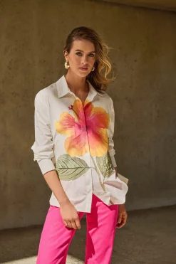 Joseph Ribkoff Hibiscus Shirt - JR40 Best