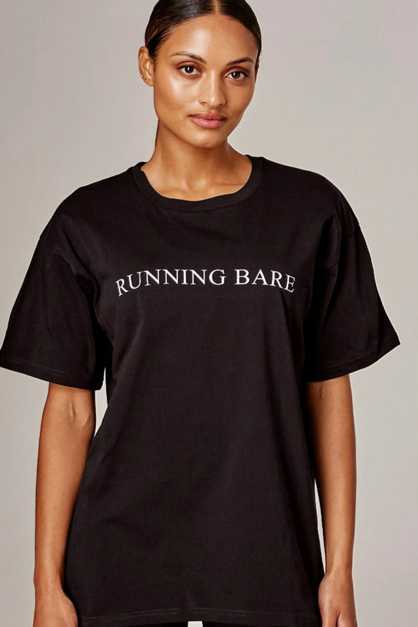 Running Bare Hollywood Relaxed Tee - Black - RB7 Sale