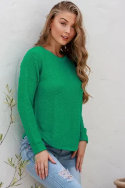 Silence & Noise I'm Famous Zip Knit - Green - SN15 Sale
