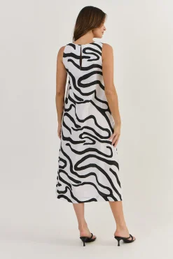 Naturals By O & J Isa Linen Dress - Black - OJ21 New
