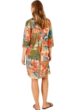 Lula Life Jemma Tuck Dress - Olive - LL28 Outlet