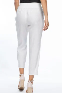 Gordon smith Jersey Waist Linen Pants - White - GS3 Discount