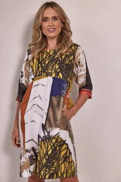 See Saw Kabuki 3/4 Sleeve Dress - Print - SS10 Hot