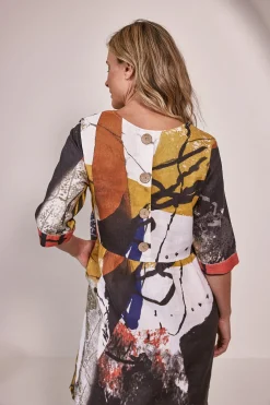 See Saw Kabuki 3/4 Sleeve Dress - Print - SS10 Hot