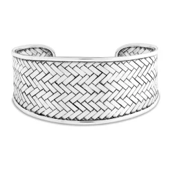 Nusa Jewellery Karma Silver Cuff - Silver - NS1 Outlet