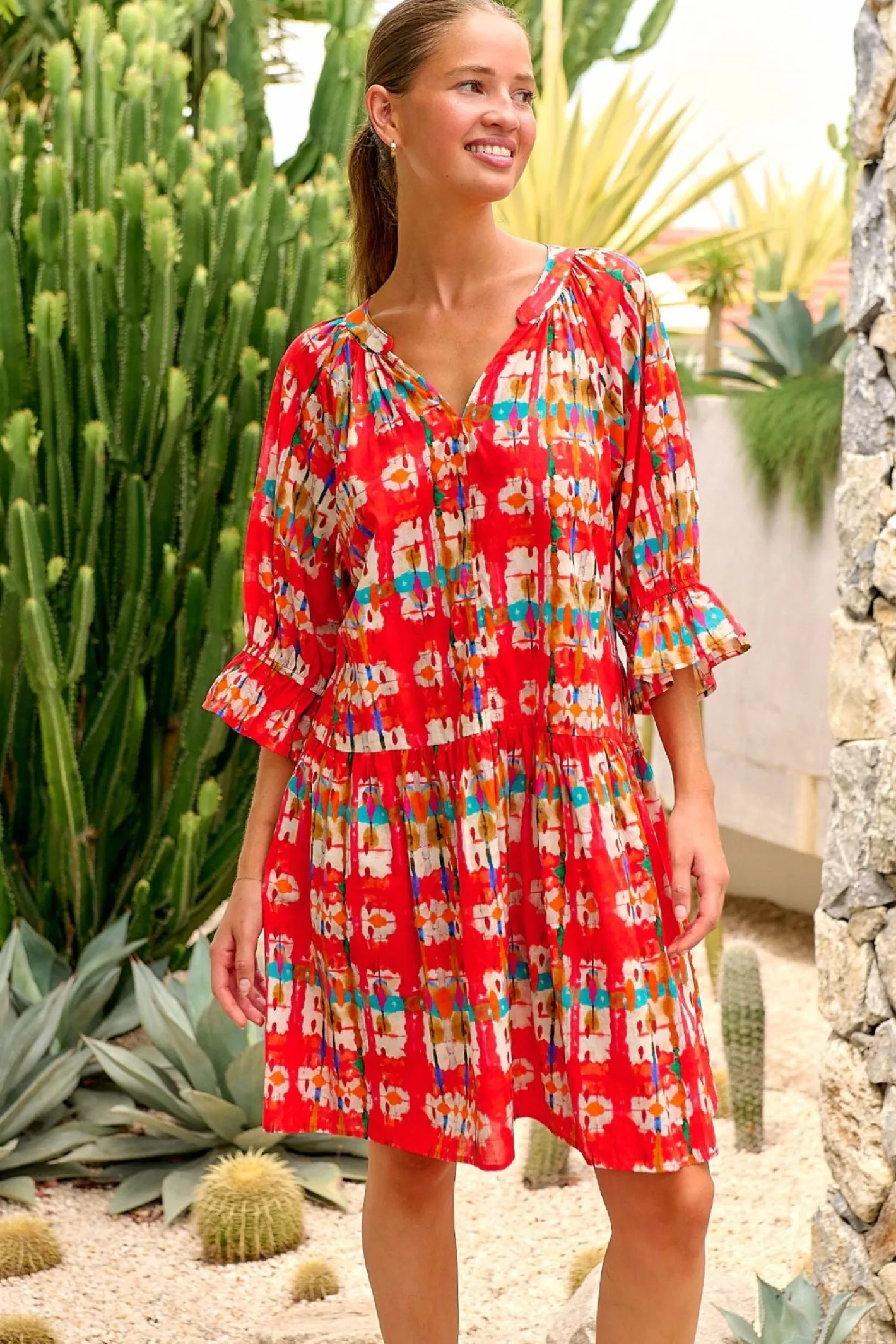 Namastai Kitty Cotton Dress - Tutti Frutti - N20 Clearance