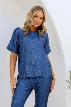 Free Angel La Serata Top - Navy - FA12 Hot