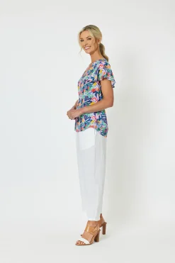 Gordon smith Lara Wide Leg Linen Pants - White - GS5
