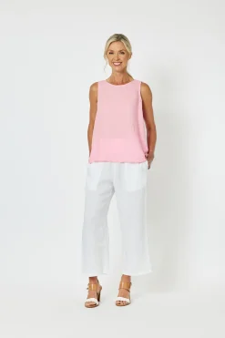 Gordon smith Lara Wide Leg Linen Pants - White - GS5
