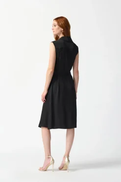 Joseph Ribkoff Liana Wrap Dress - Black - JR42 Discount