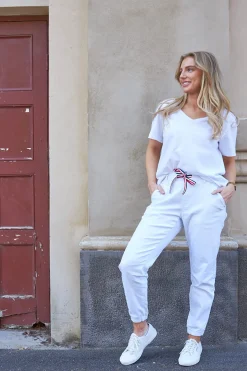 Saint Rose Libby Jogger - White - ST2 Outlet