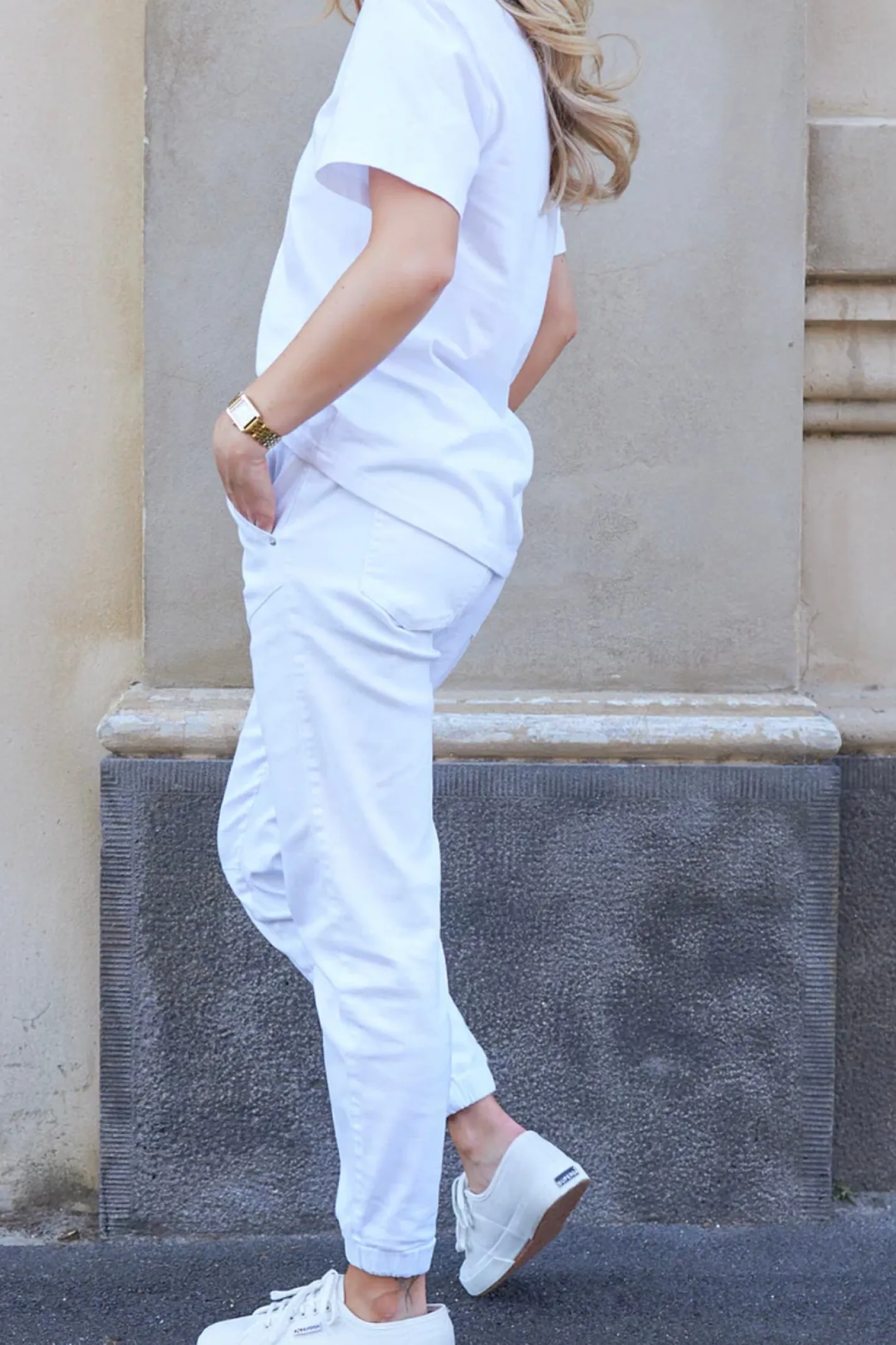 Saint Rose Libby Jogger - White - ST2 Outlet