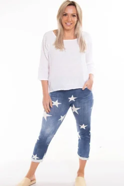 The Italian Cartel Lipari Star Pants - Star Denim - IC23 Best