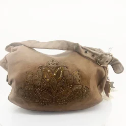 Art N Vintage Lotus Hobo Bag - Taupe - AV7 Hot