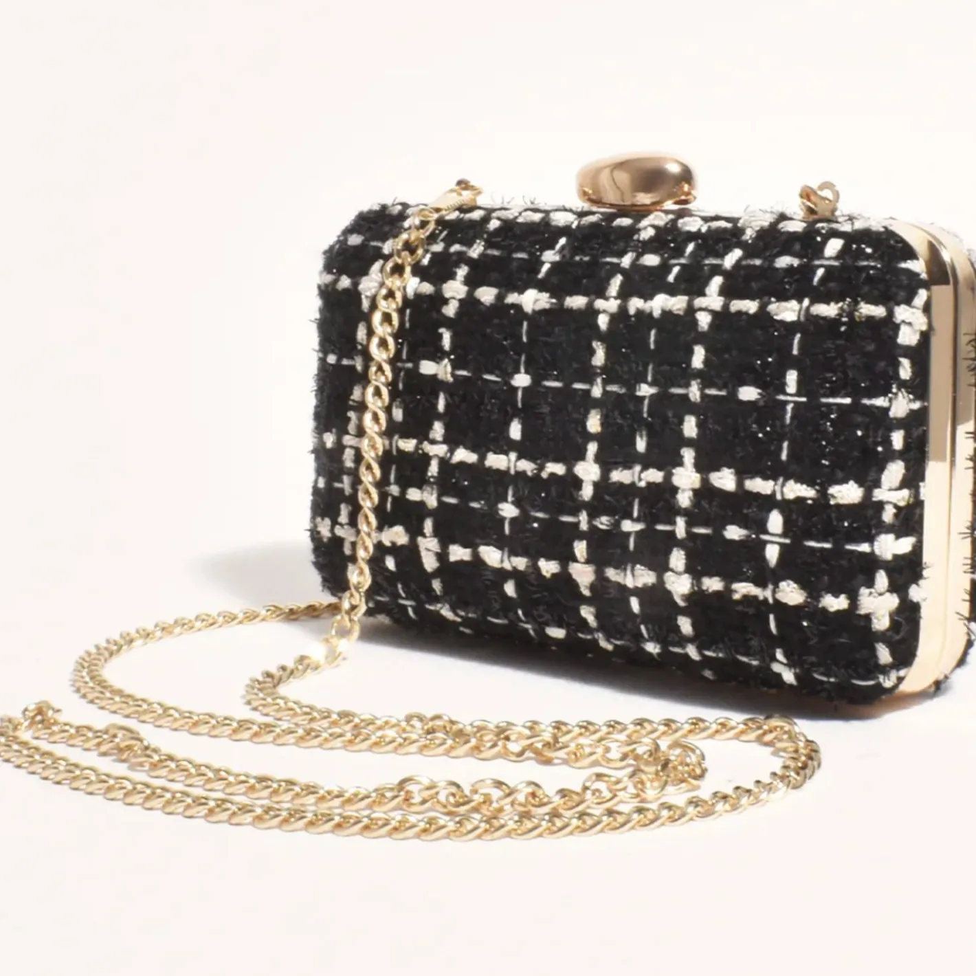 Adorne Louisa Boucle Clutch - Black - AD7 Discount