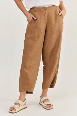 Naturals By O & J Lucia Linen Pant - Gingerbread - OJ38 Sale