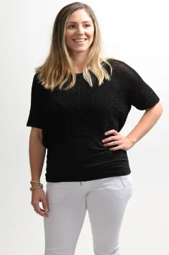Cindy G Lurex Jumper - Black - CG18 Hot