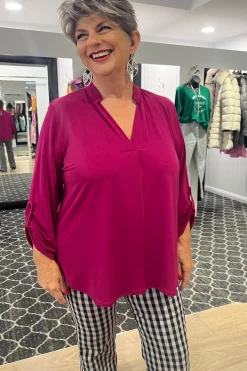 Philosophy Magenta Kafton Nehru Tunic - PH29 Best