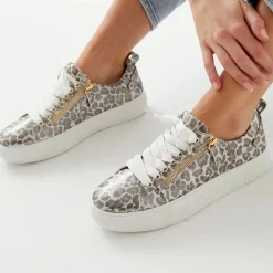 Alfie & Evie Maize Sneaker - Champagne Leopard - AE18