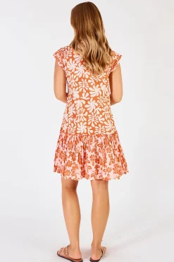 Lula Life Mia Dress - Apricot - LL9 Online
