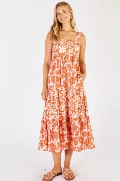 Lula Life Mia Sundress - Apricot - LL18 Best