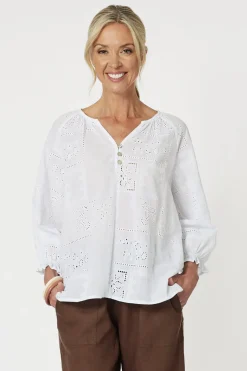 Gordon smith Mila Lace Top - White - GS7 Hot