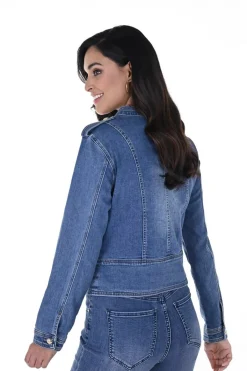 Frank Lyman Military Denim Jacket - FL41 Clearance