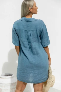 The Italian Cartel Milly Dress - Denim - IC37 Hot