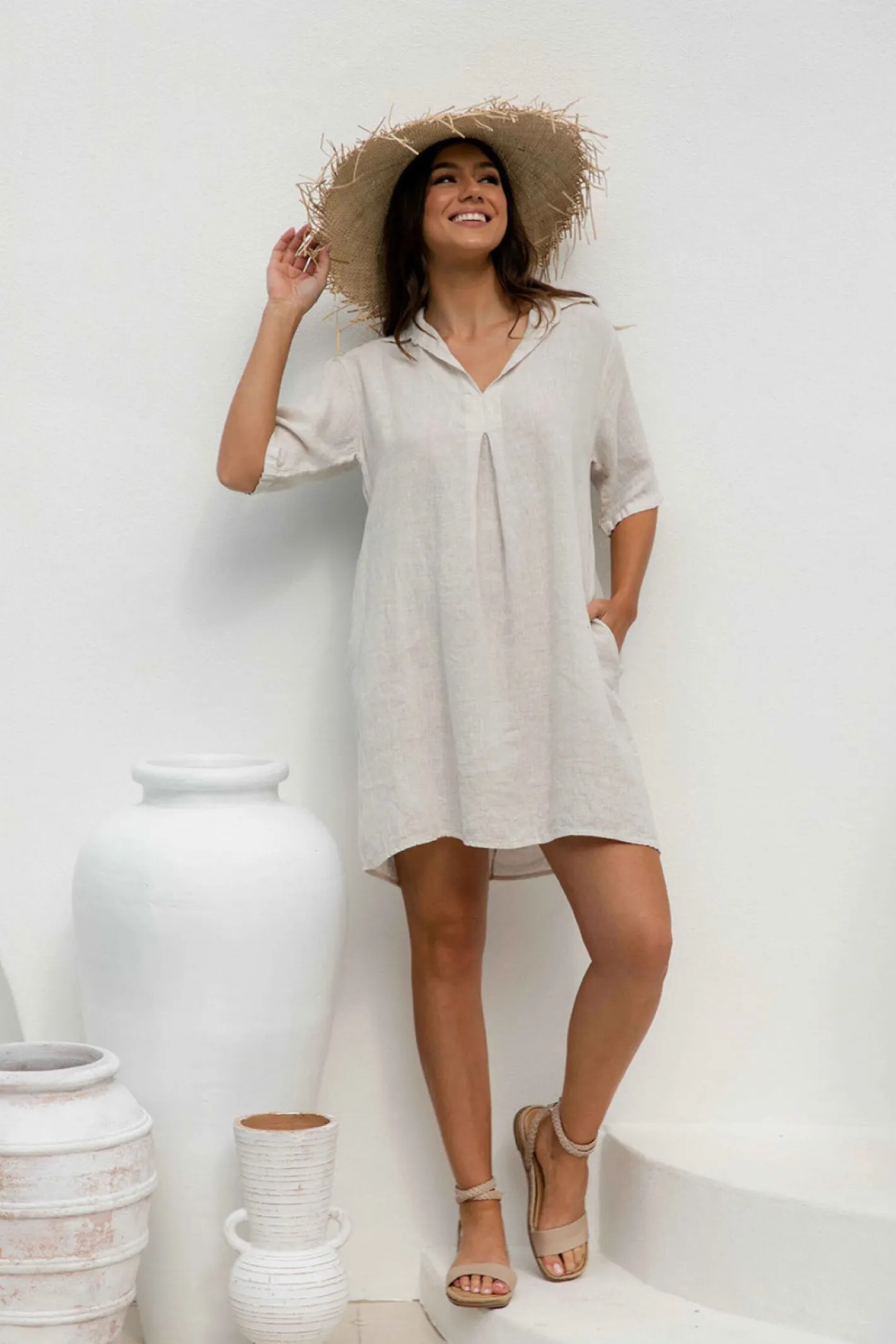 The Italian Cartel Milly Dress - Sand - IC37 Online