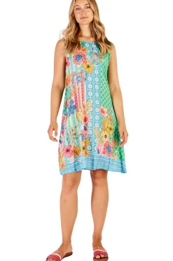Lula Life Miranda Swing Dress - Sea - LL25