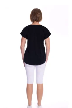 Cafe Latte Natasha Tee - Black - CL9 Online