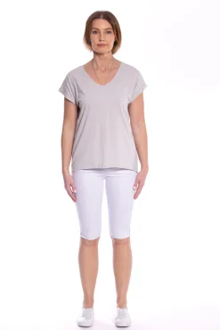 Cafe Latte Natasha Tee - Putty - CL9 Outlet