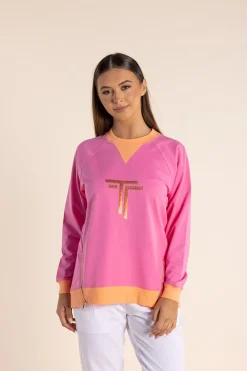 Two-T's Naya Zip Sweat - Fizzy Pink - TT54 Sale