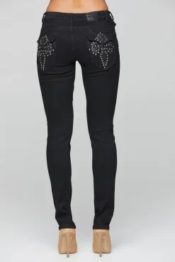 New London Jeans Nottingham Studded Jeans - Black - NLJ13 Discount
