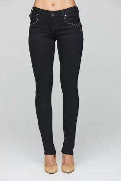New London Jeans Nottingham Studded Jeans - Black - NLJ13 Discount