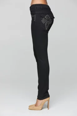 New London Jeans Nottingham Studded Jeans - Black - NLJ13 Discount