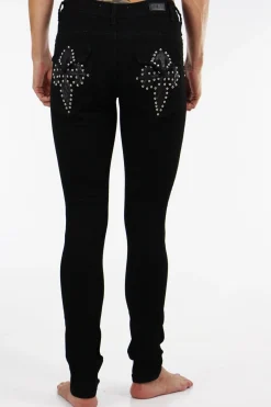New London Jeans Nottingham Studded Jeans - Black - NLJ13 Discount