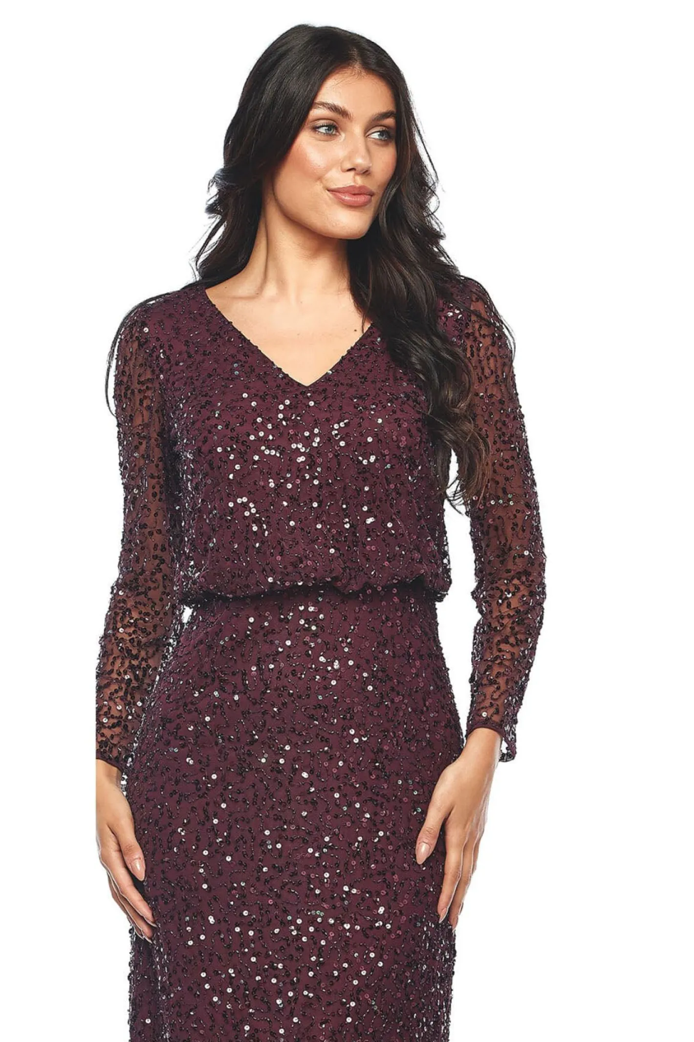 Jesse Harper Olympia Sequin Dress | Claret | JH2 Online