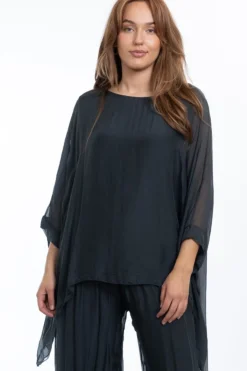 The Italian Cartel Oriana Top - Black - IC14 Sale