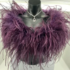 Pizazz Boutique Ostrich Feather Shrug | Purple | FI2 Best