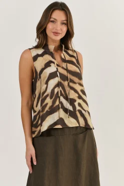 Naturals By O & J Paityn Sleeveless Top - Wildcat - OJ25 Hot