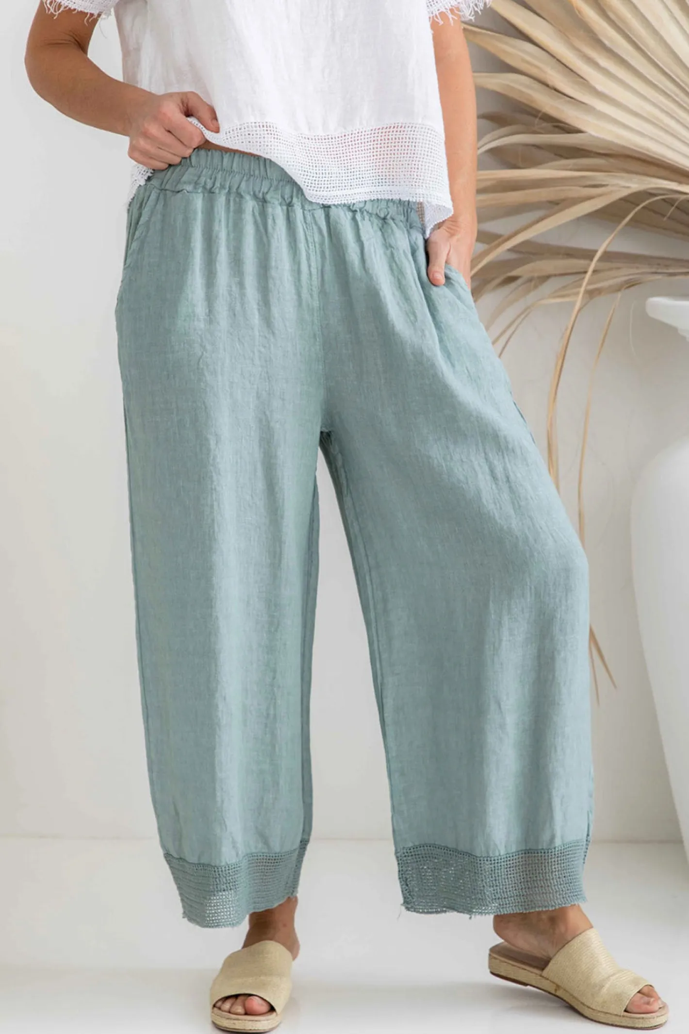 The Italian Cartel Paneta Pant - Blue - IC28 Outlet
