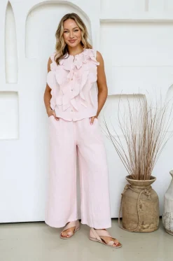 Free Angel Parigi Linen Top - Blush - FA31 Best