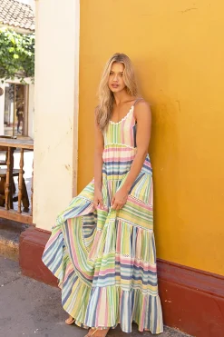 Miss June Patricia Dress - Bright Multi -M8 New