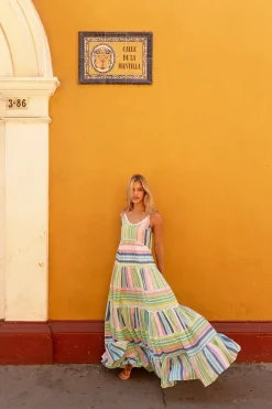 Miss June Patricia Dress - Bright Multi -M8 New