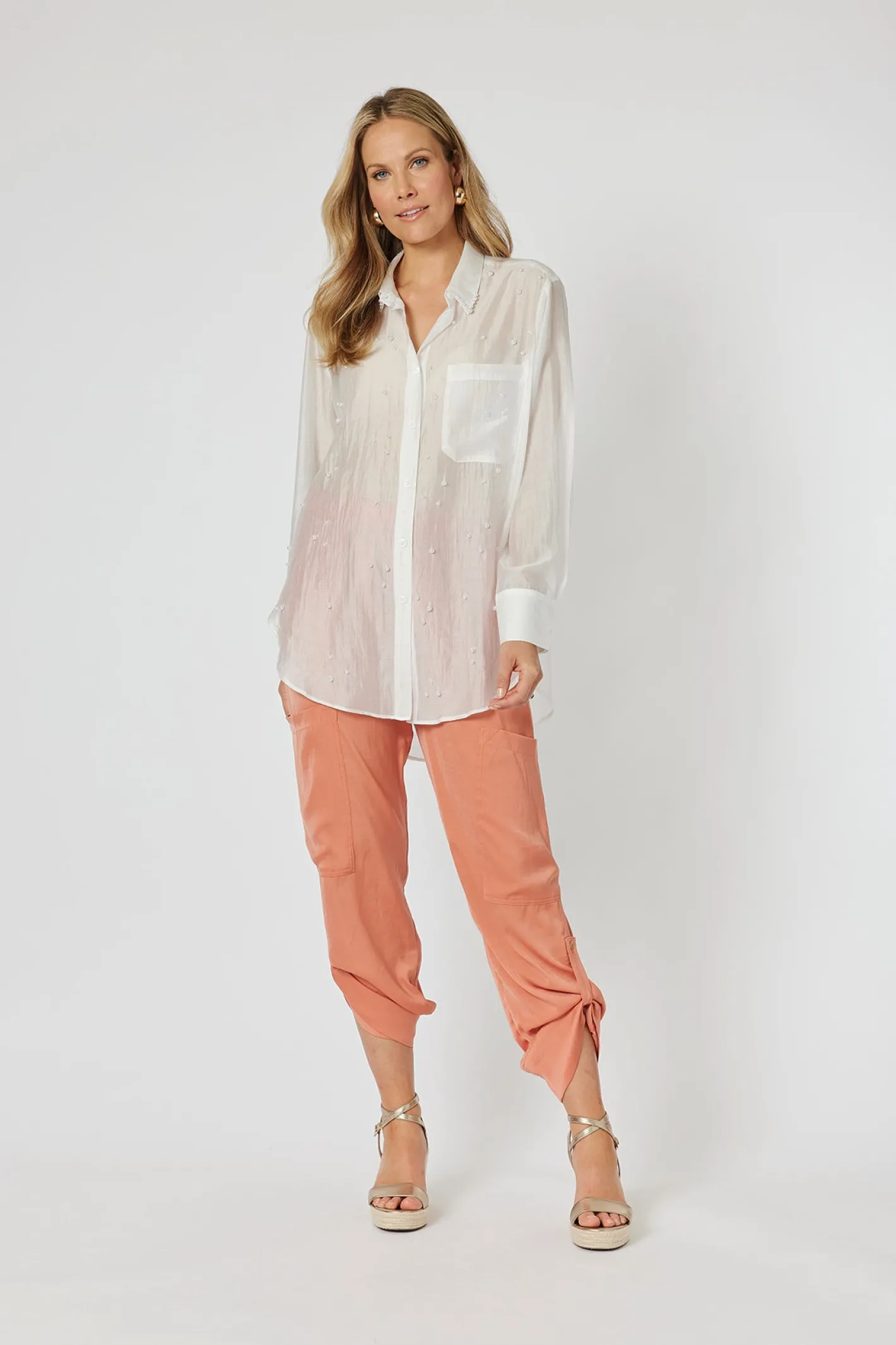 Hammock & Vine Pearl Voile Shirt - White - HV16 Online
